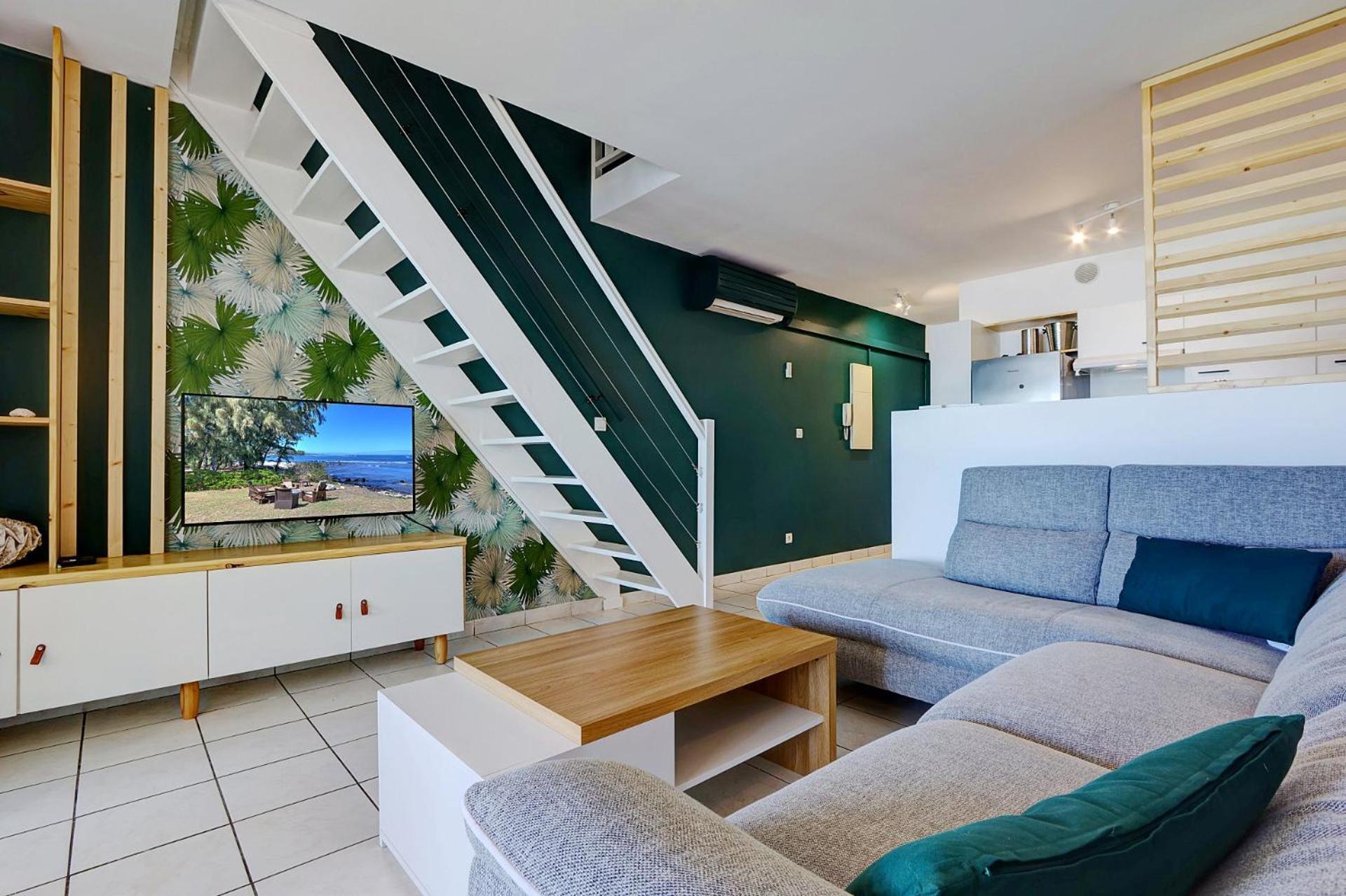 Plein La Vue - T4 Saint Leu 1Ere Ligne Pieds Dans L'Eau Apartment Exterior foto